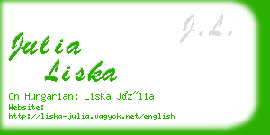 julia liska business card